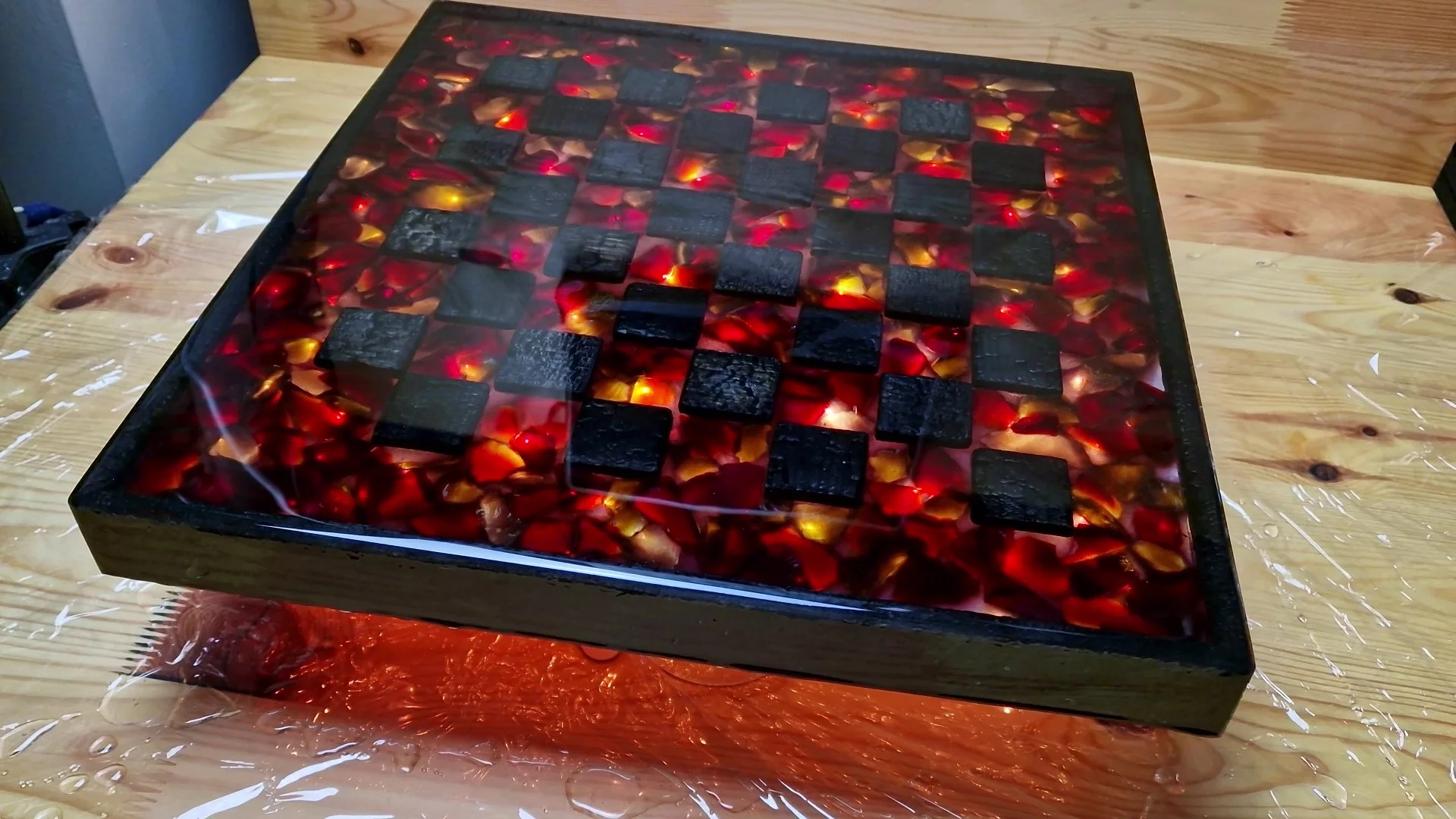 Lava Chess of Epoxy and Wood Floating Effect - Image 2