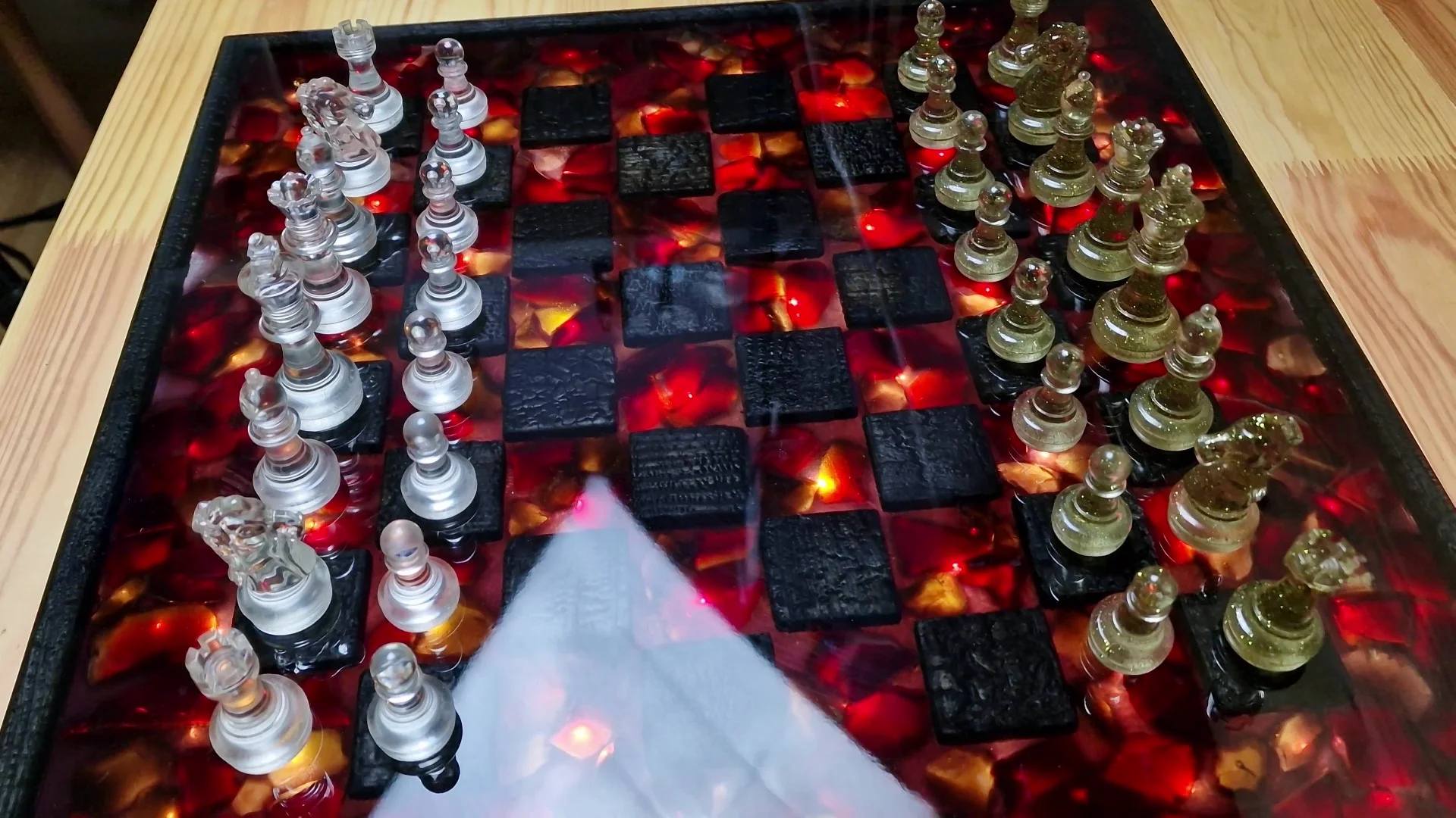 Lava Chess of Epoxy and Wood Floating Effect - Image 4