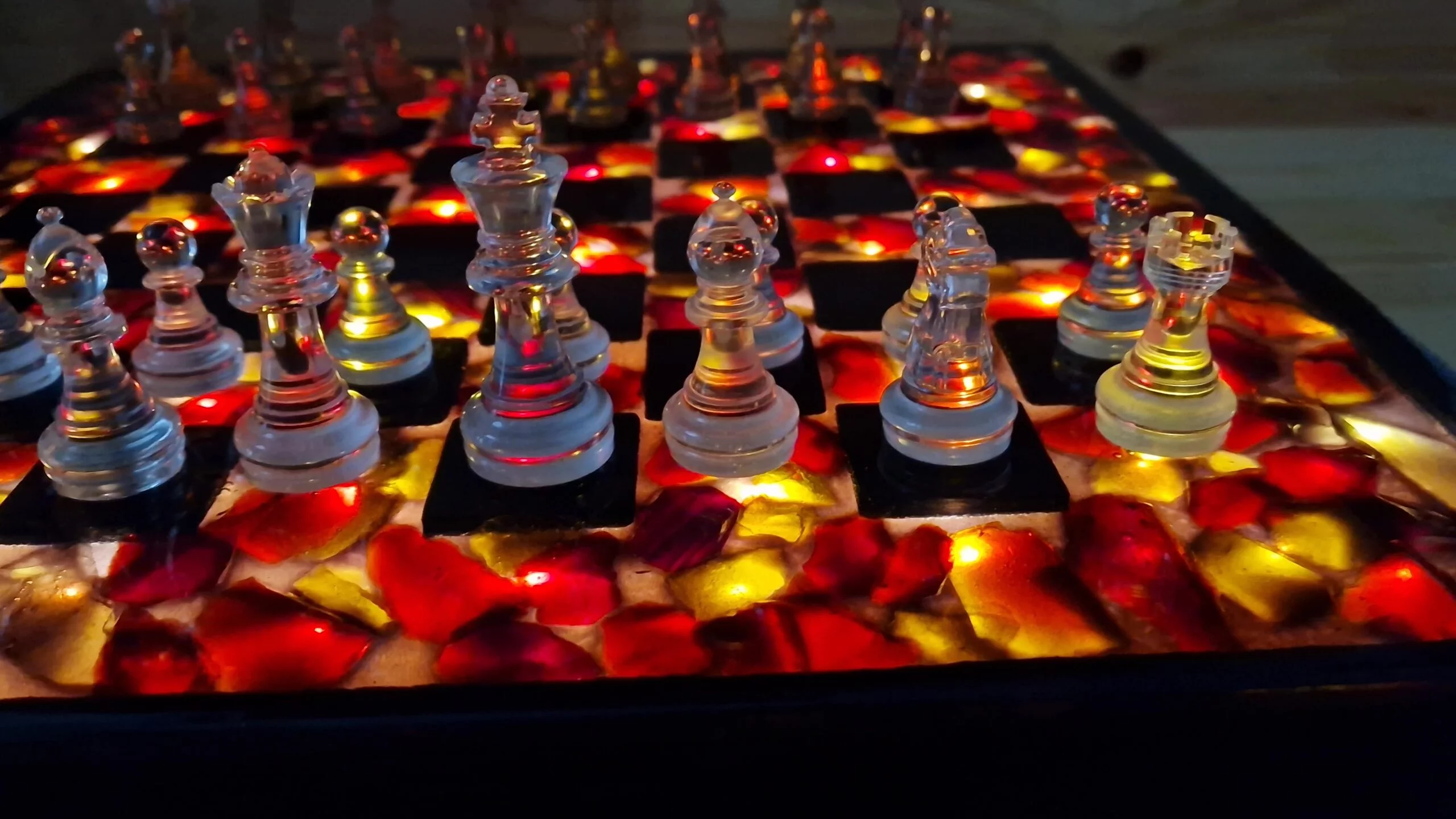 Lava Chess of Epoxy and Wood Floating Effect - Image 5
