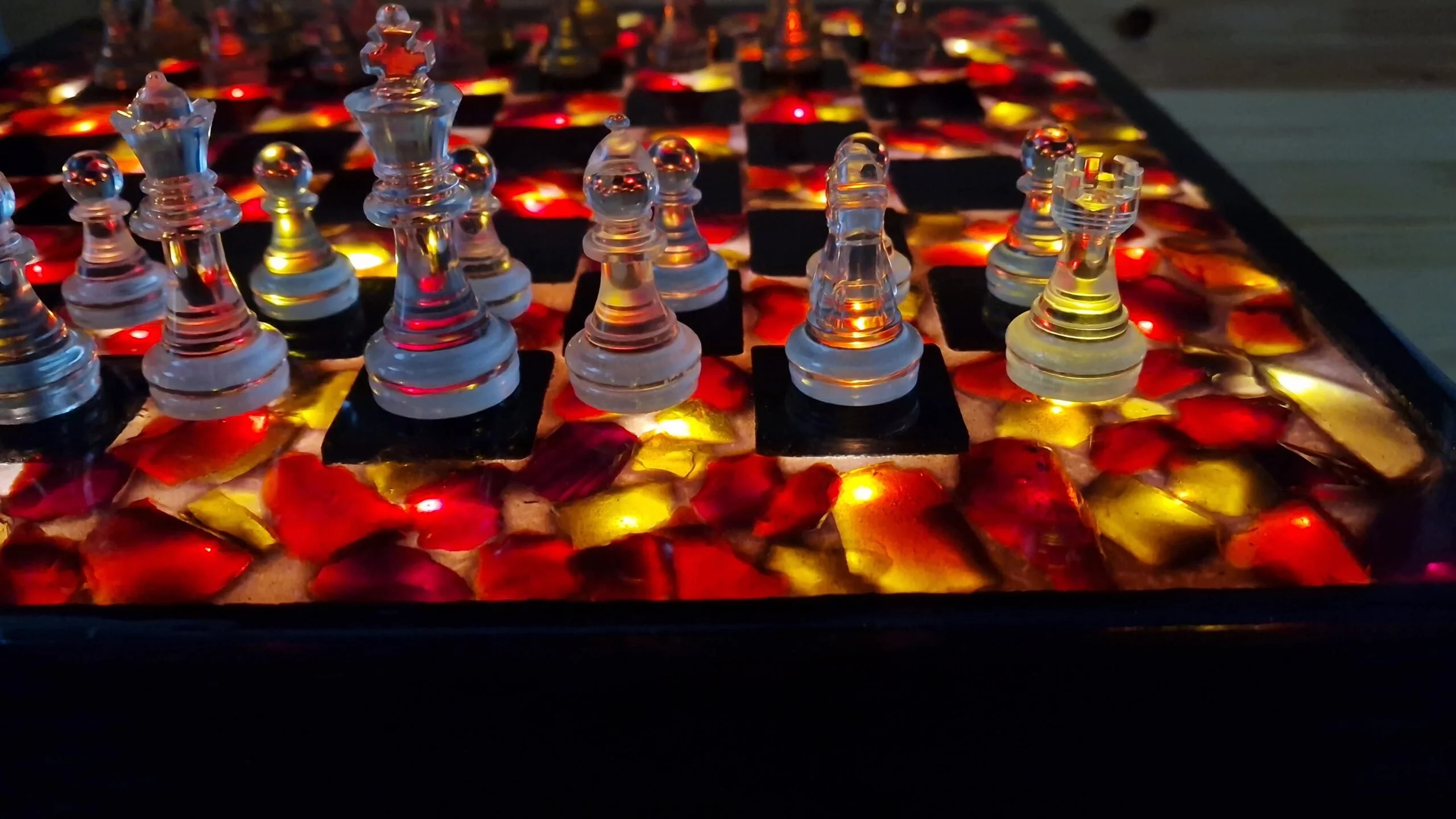 Lava Chess of Epoxy and Wood Floating Effect - Image 6