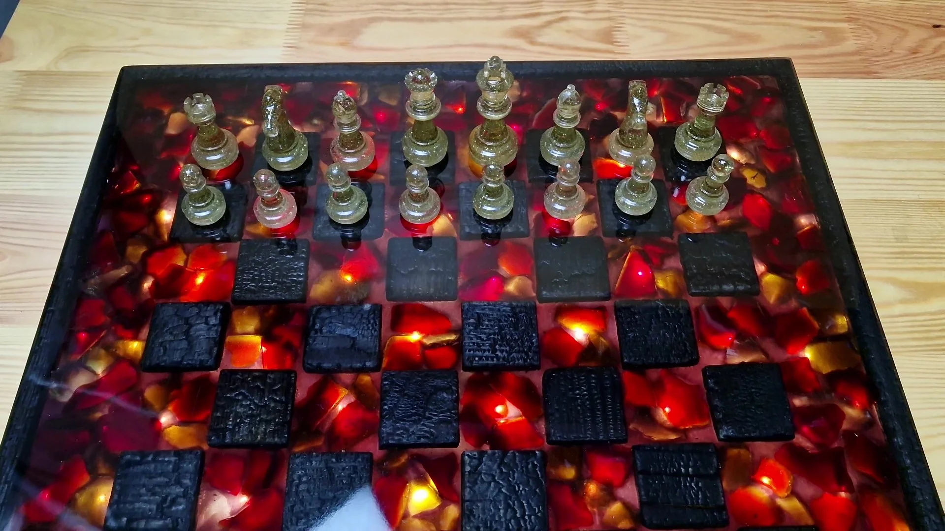 Lava Chess of Epoxy and Wood Floating Effect - Image 7