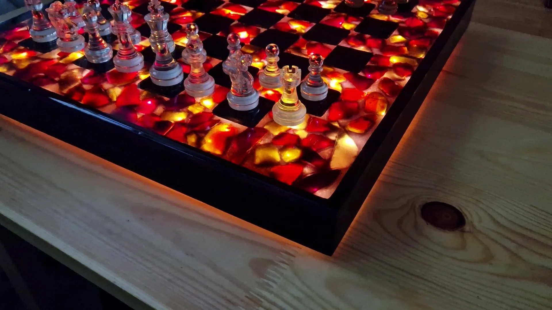 Lava Chess of Epoxy and Wood Floating Effect - Image 8