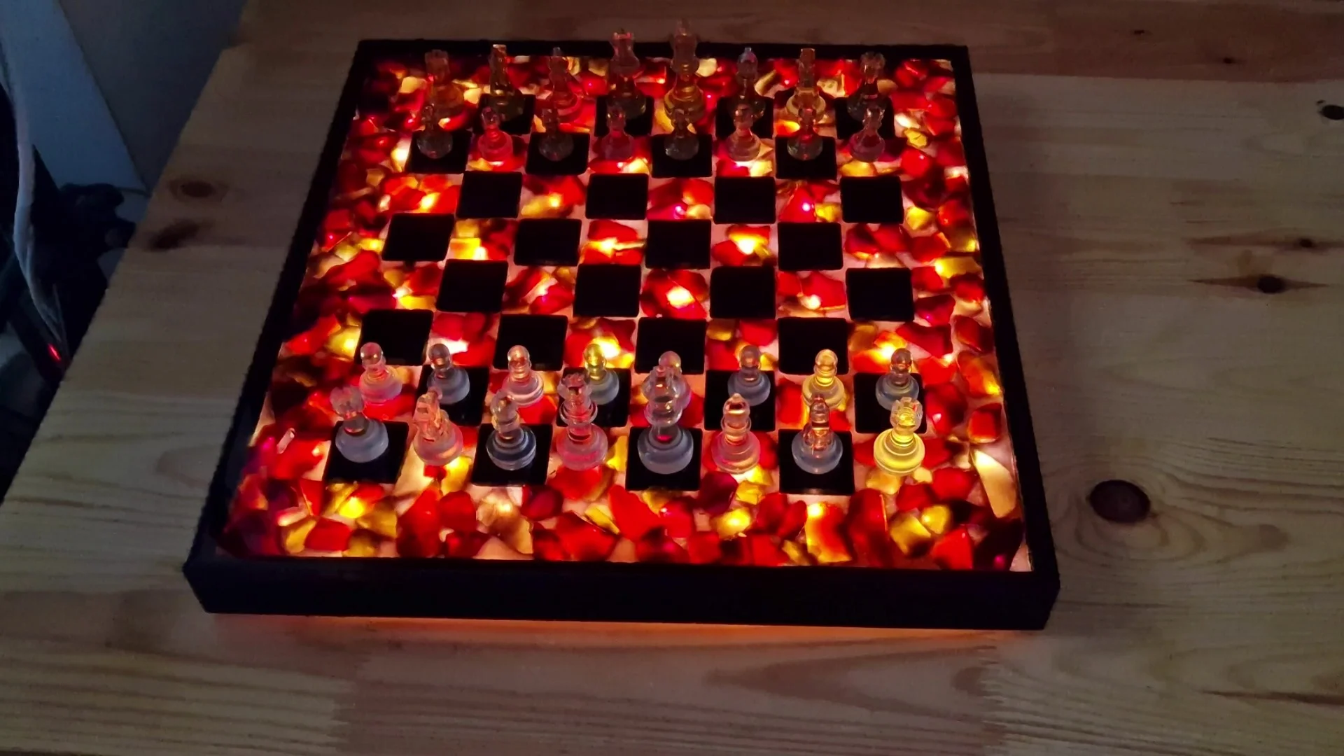 Lava Chess of Epoxy and Wood Floating Effect - Image 9