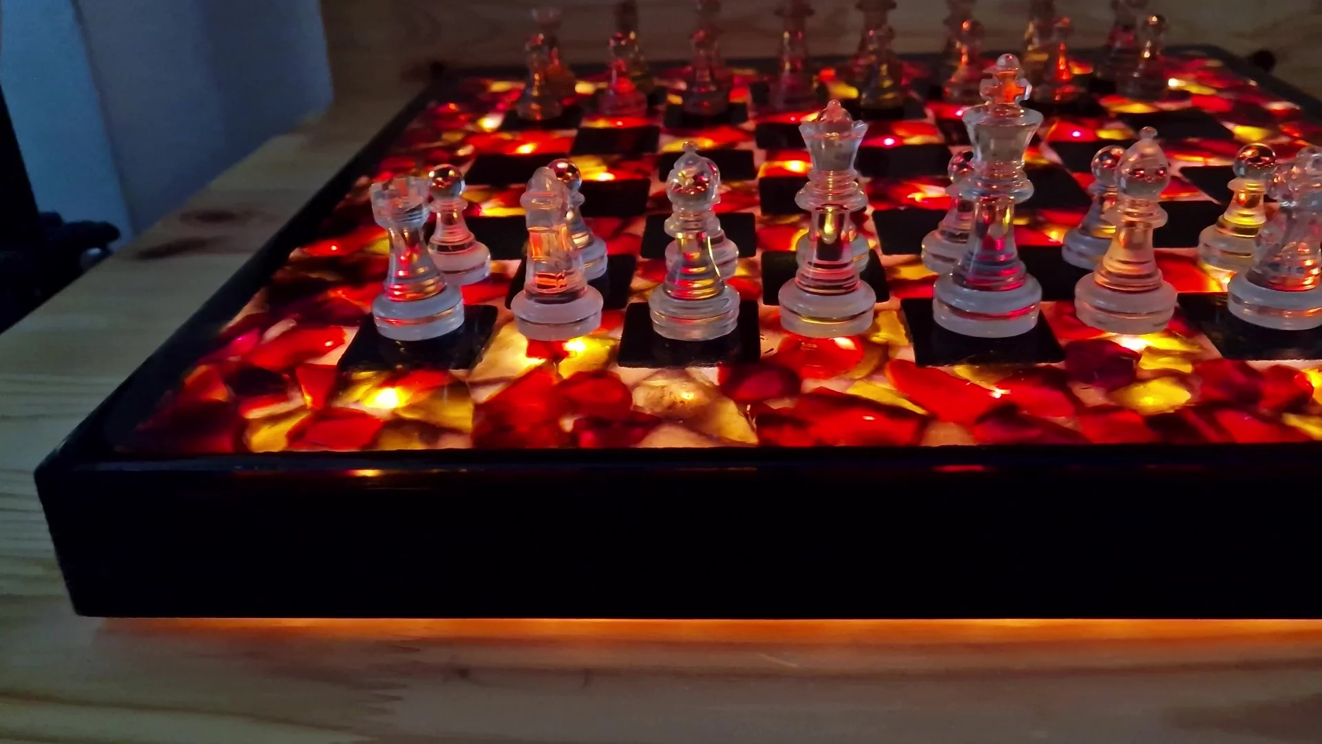 Lava Chess of Epoxy and Wood Floating Effect - Image 11