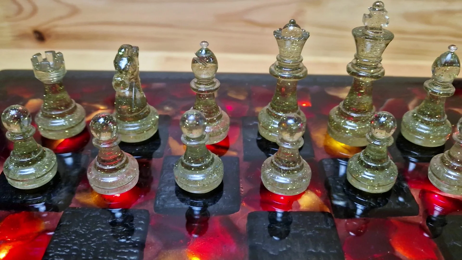 Lava Chess of Epoxy and Wood Floating Effect - Image 12
