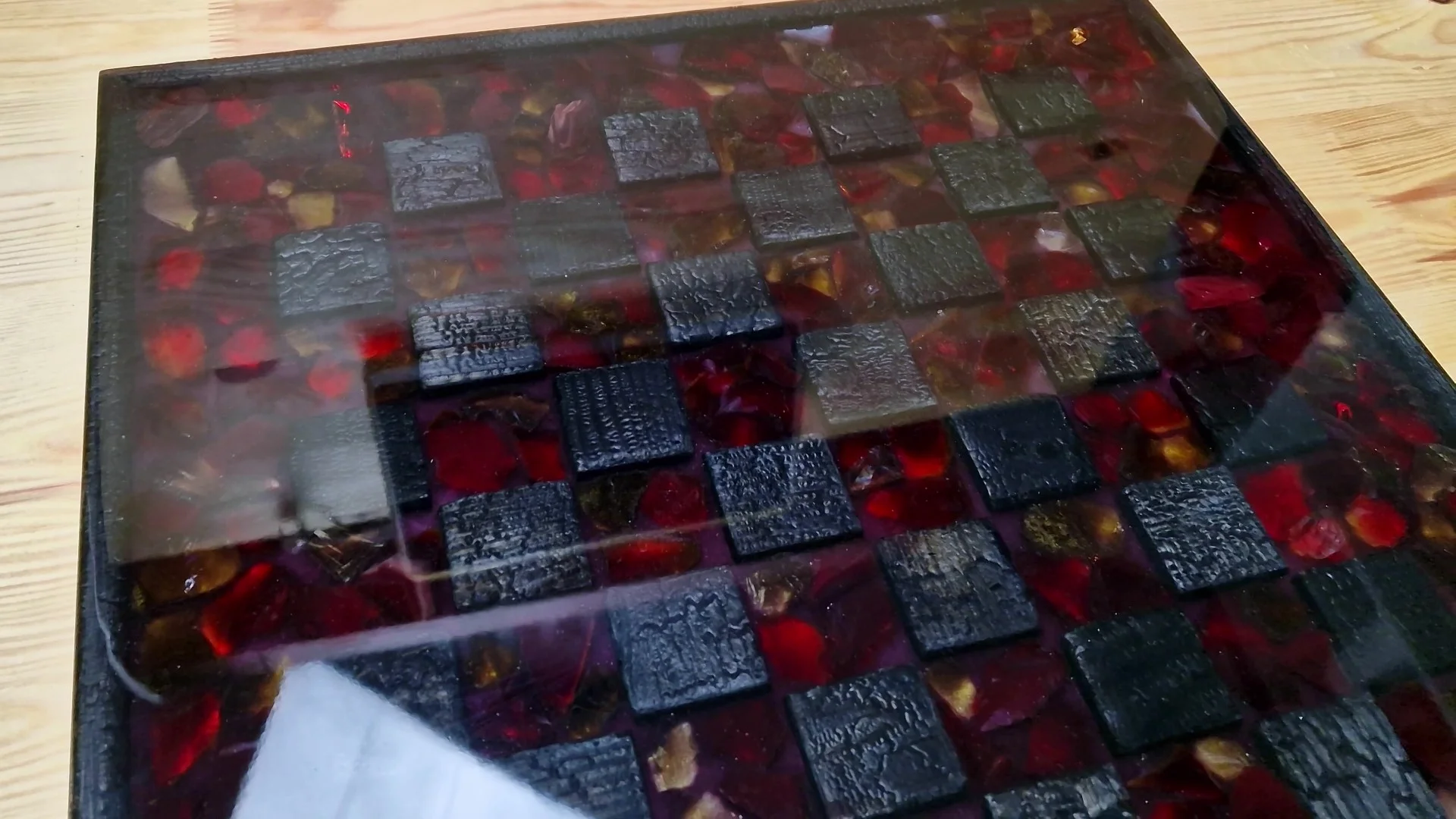 Lava Chess of Epoxy and Wood Floating Effect - Image 14