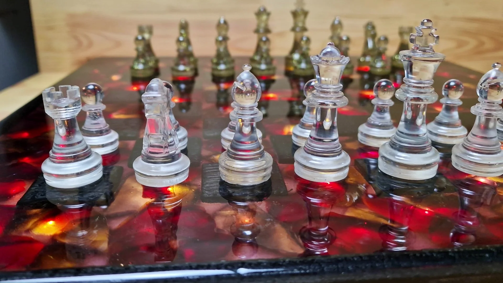 Lava Chess of Epoxy and Wood Floating Effect - Image 15
