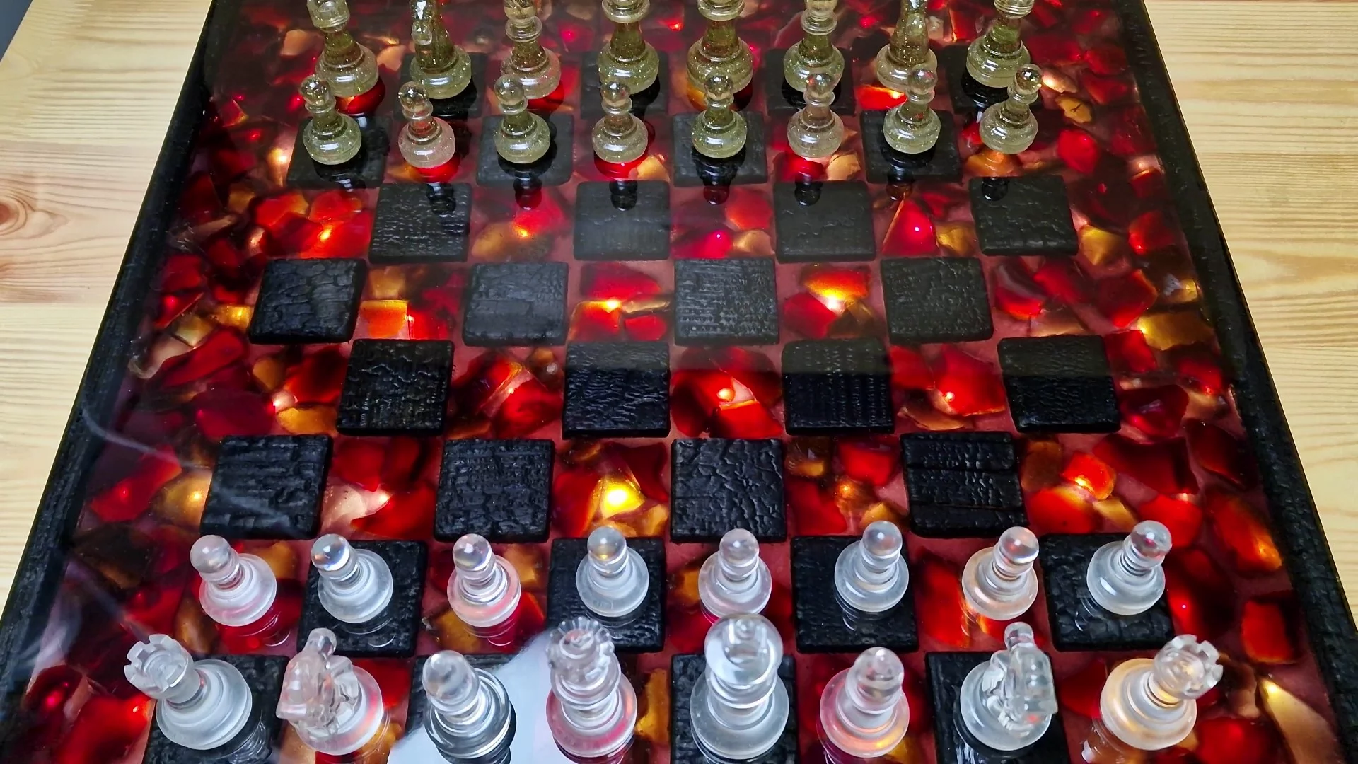 Lava Chess of Epoxy and Wood Floating Effect - Image 17