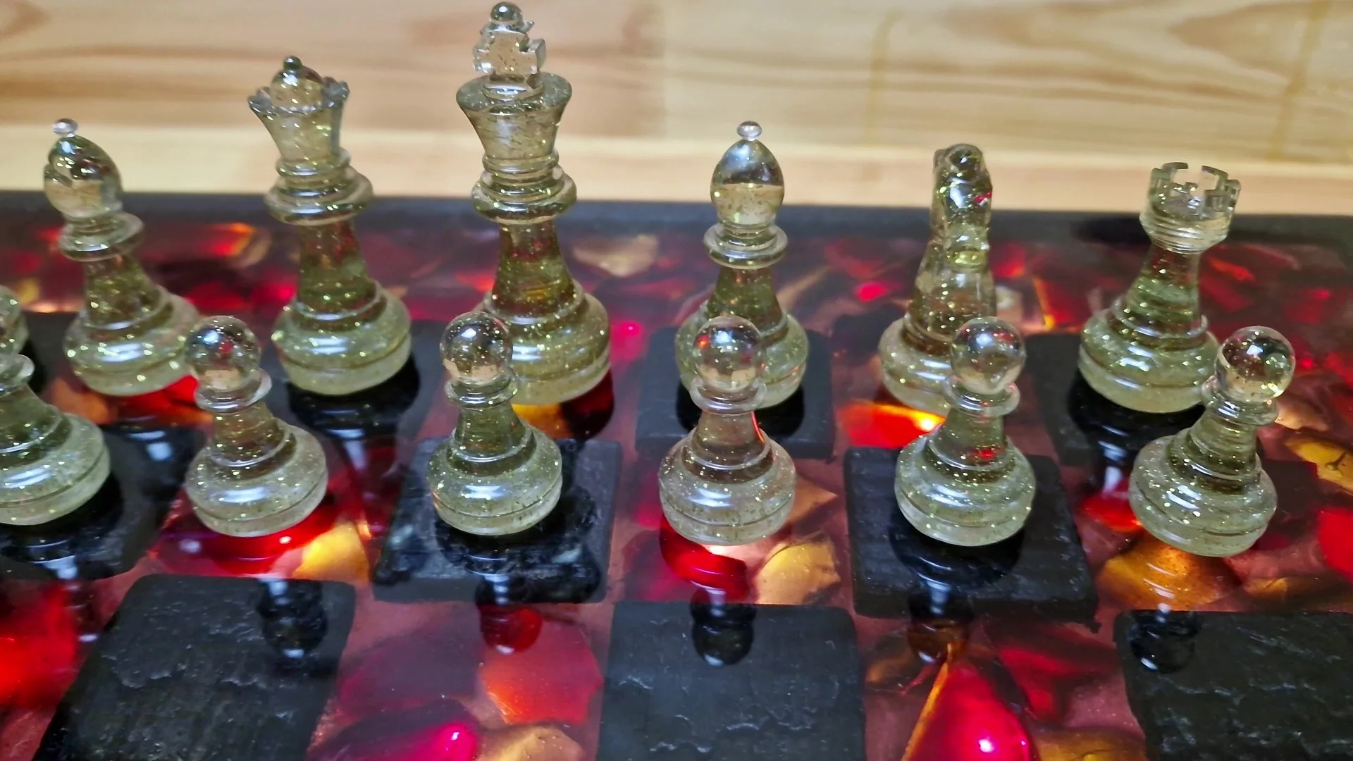 Lava Chess of Epoxy and Wood Floating Effect - Image 18