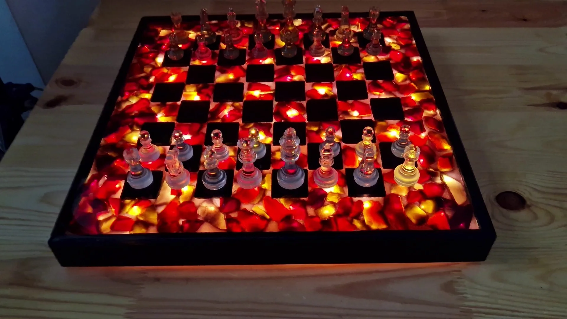 Lava Chess of Epoxy and Wood Floating Effect - Image 19