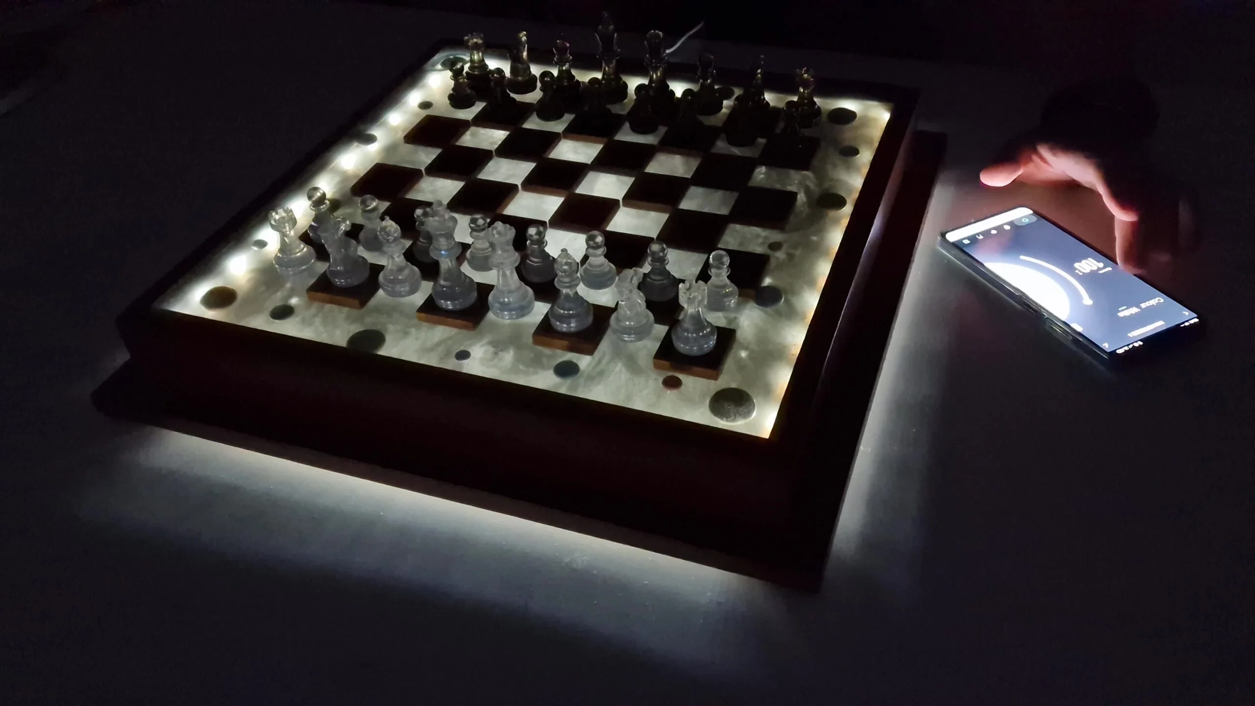 Space Chess made of Oak and Epoxy Resin - Image 18