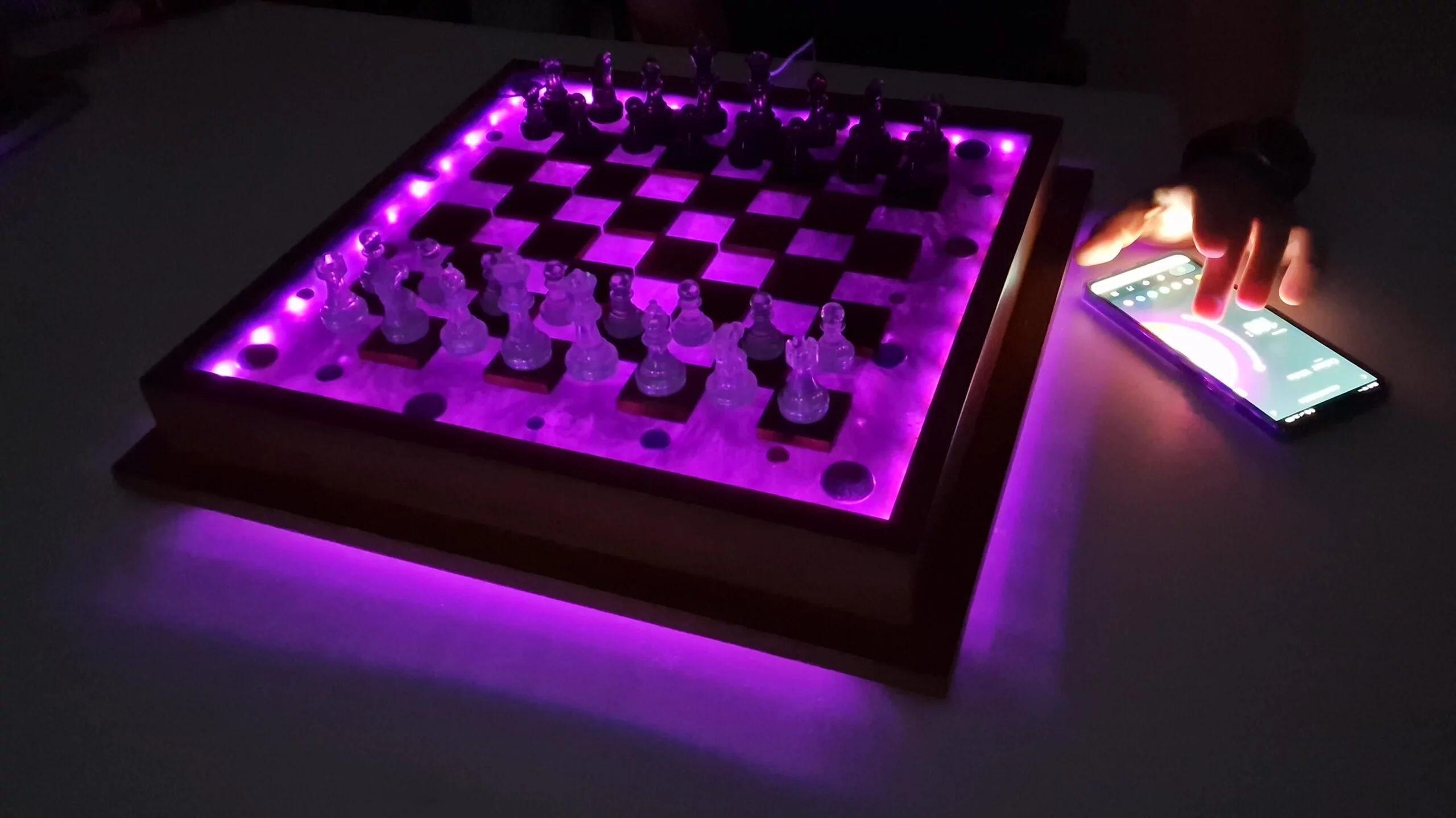 Space Chess made of Oak and Epoxy Resin - Image 14