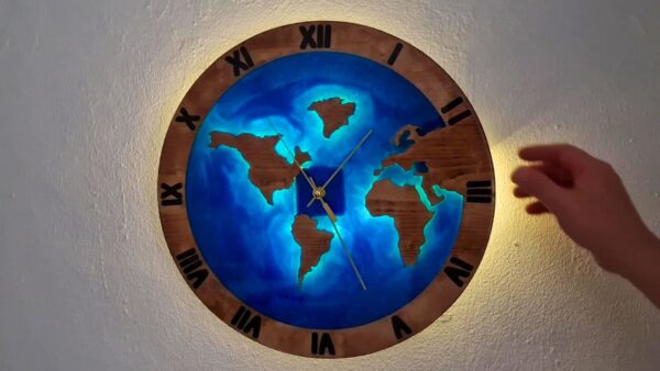 World Clock Laser cut file