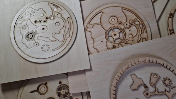 Gears and Clock.  Laser cut file - Image 5