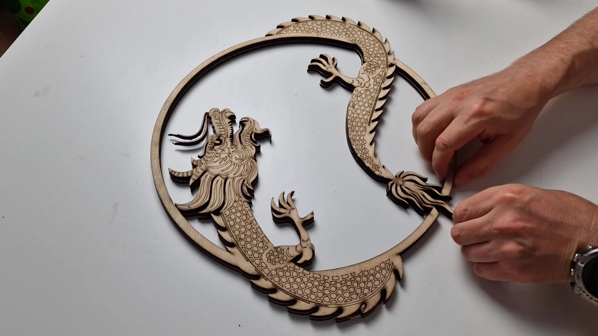 Clock Dragon Laser cut file