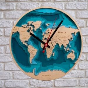 World Clock Layers  Laser cut file
